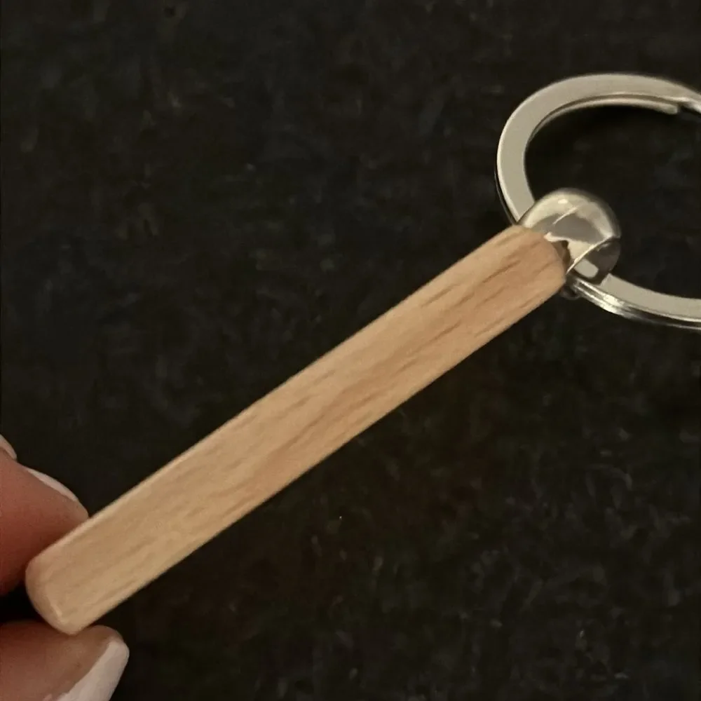 50 Unfinished Wood Rectangle Keychains – Bulk DIY Craft
